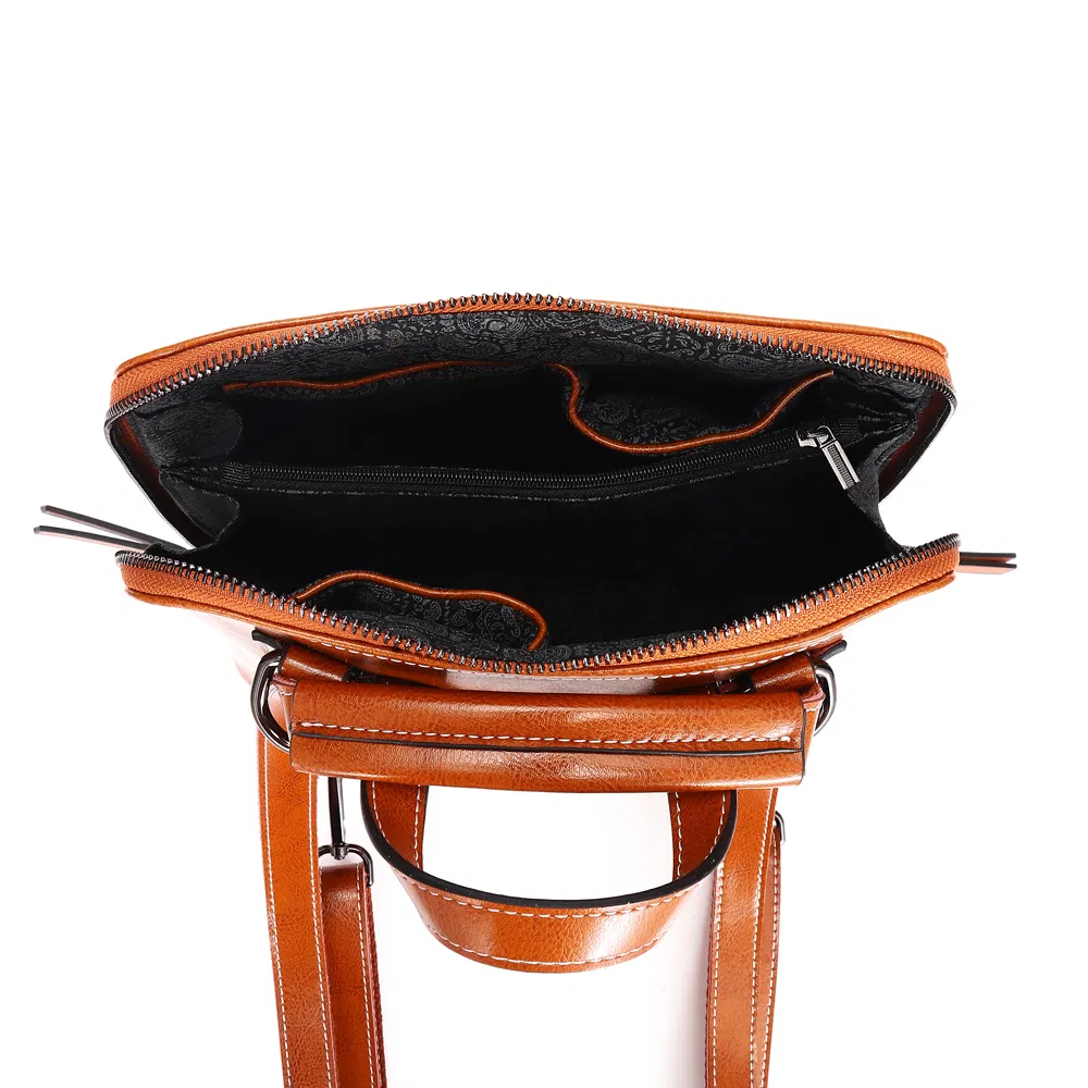 PU Leather Backpack Interior
