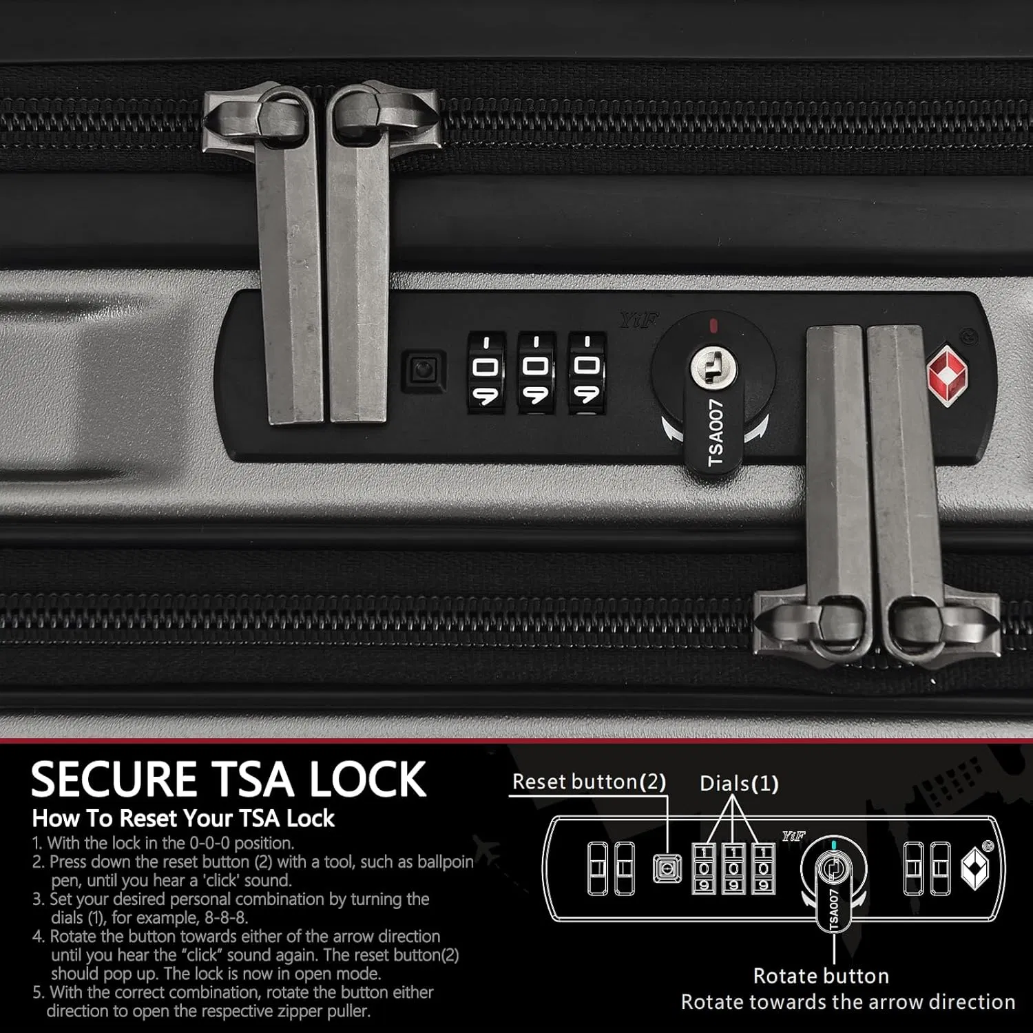 Tsa Approved Rolling Laptop Briefcase