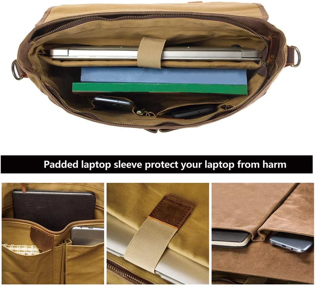 Leather Business Bag Inside