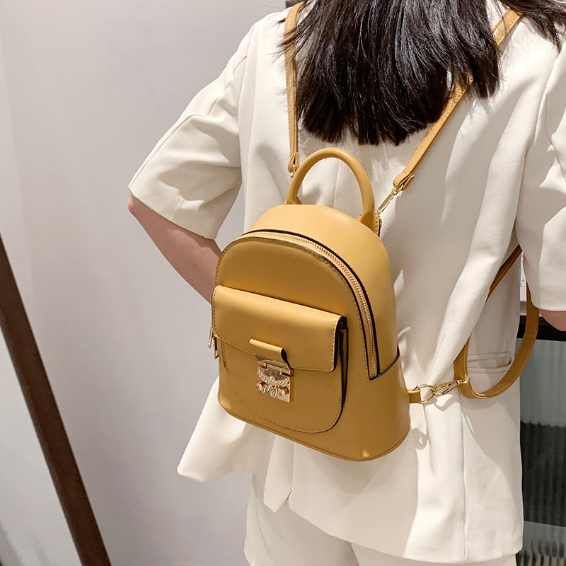 2022 Designer Custom Women's High Quality Fashion College Vegan Leather Zipper Backpack in Stock