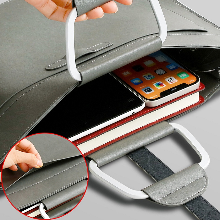 Waterproof Leather Document Holder Custom Logo File Folder Bag with Handle