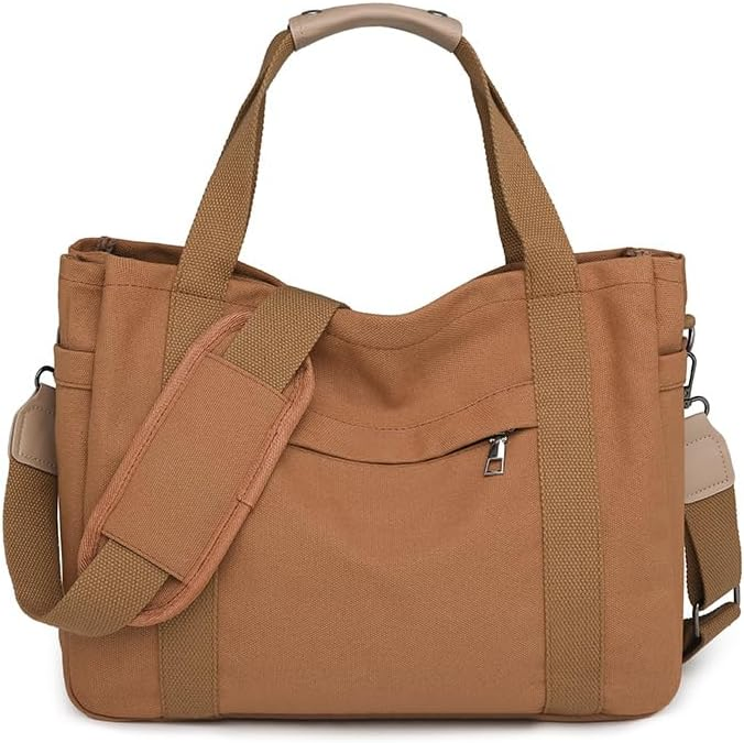 Messenger Bag 15.6 Inch Waterproof Vintage Genuine Leather Waxed Canvas Briefcase Large Leather Computer Laptop Bag Rugged Satchel Shoulder Bag