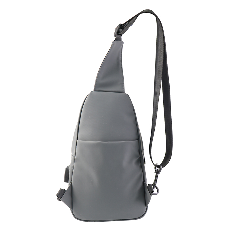 Custom Waterproof Designer Plain One Shoulder Strap Sling Backpack Fanny Tote Crossbody Bag Fashion Slim Luxury PU Leather USB Sports Chest Bag for Men Boys