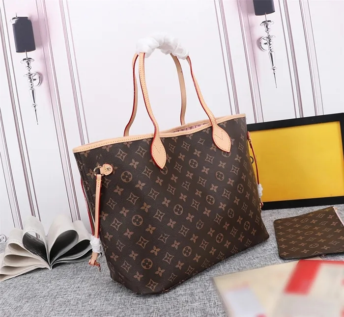 Luxury Goods Cowhide Leather Women Tote Shopping Bag Fashion Handbag Pursetravel Shoulder Bags Designer Style Bag