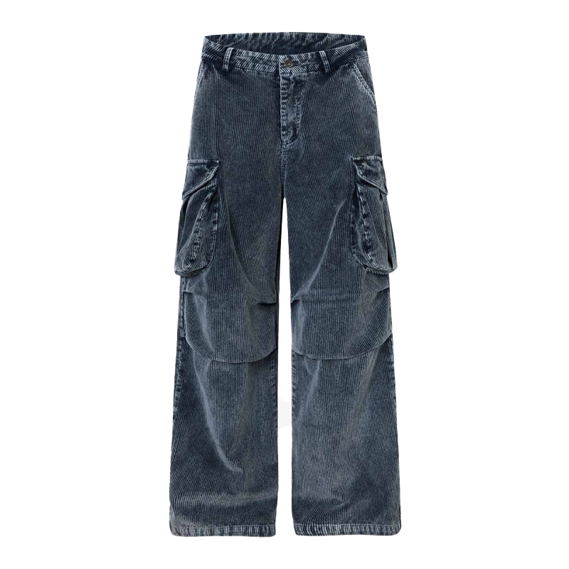 Calorie Sportswear Wholesale Custom Casual Sports Regular Fit 100% Cotton Corduroy Acid Wash Breathable Men's Jogger Pants