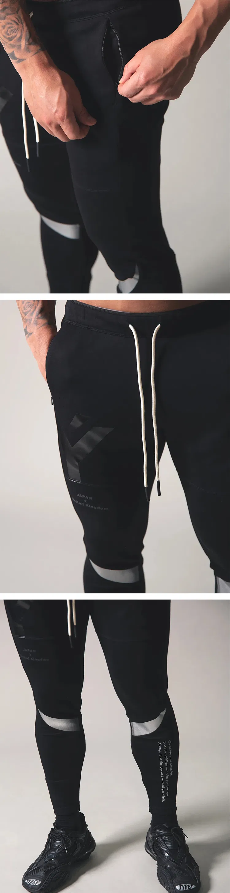 Wholesale Mens Contrast Color Cotton/Spandex Fashion Running/Jogging/Training Gym Sports/Casual Track Jogger Pants