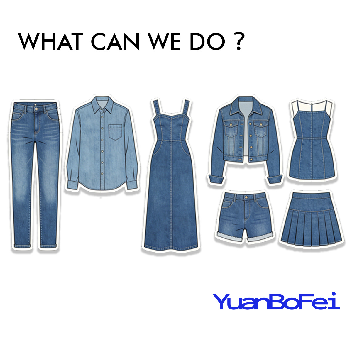 YUANBOFEI Women's Skirts Denim Jean Skirt High Waist Dark Wash Split Detail Lady Slimming Denim Skirts