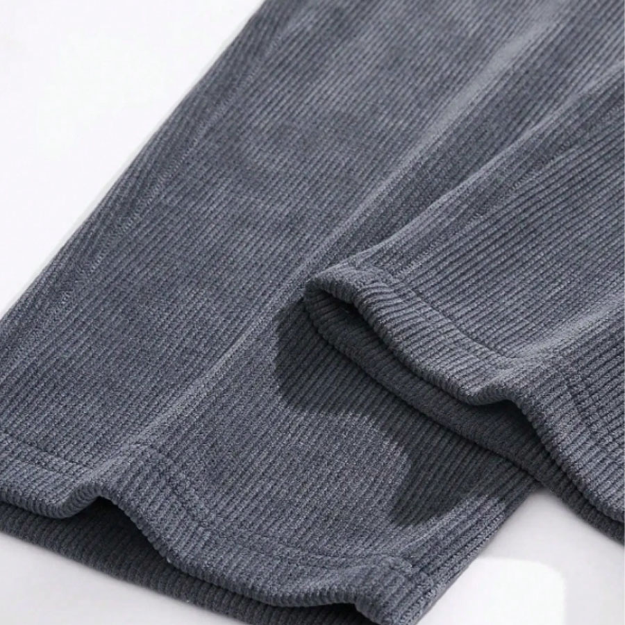 High Street Fashion Leisure Solid Color Corduroy Wide Leg Pants Men Custom High Quality Mens Sweatpants With Drawstring