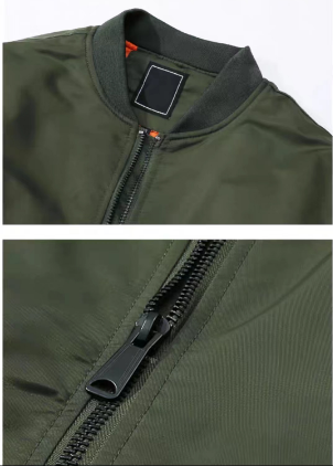 Aviator Bomber Jacket Close Up