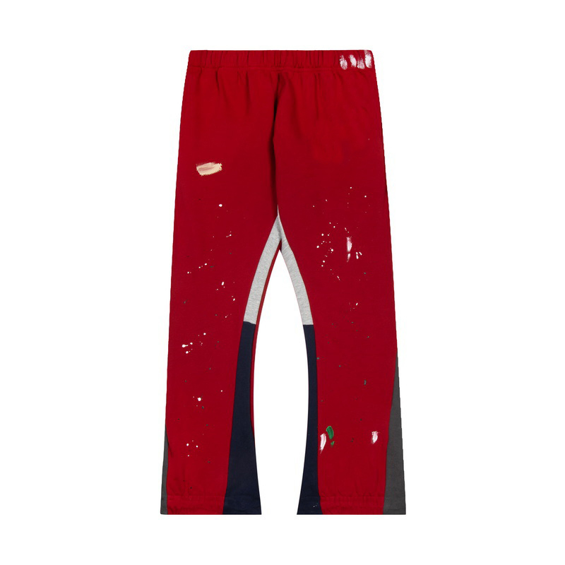 Premium Patchwork Galleries Waistband Men's Pants Trousers: High Quality Casual Flared Jogger Track Stacked Sweatpants