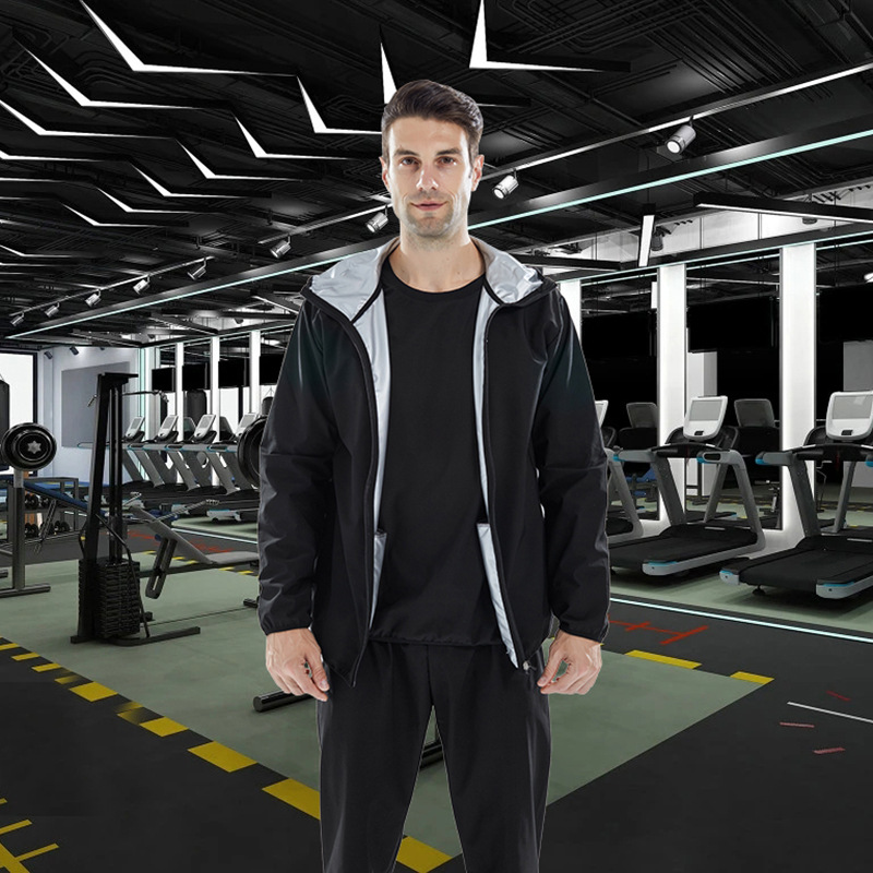 LVS Cross-border Special Men's Sports Running Fitness Windproof Solid Bomber Jacket Breathable Weight Reduction Heat Sweat