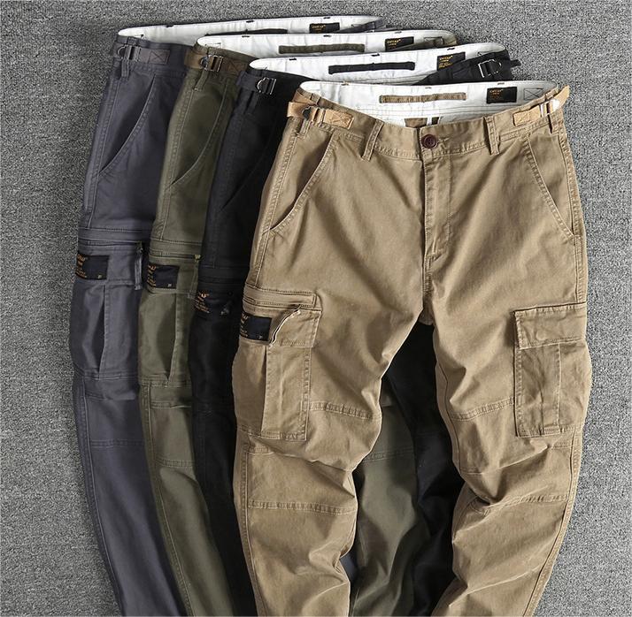 Wholesale Men's Baggy Cargo Pants Designs Mens Cargo Pants Big Pocket Cotton Pants Men