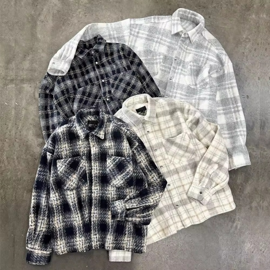 Custom Flannel Cotton Button Up Oversized Shirt Long Sleeve Plaid Fleece Flannel Shirt For Men