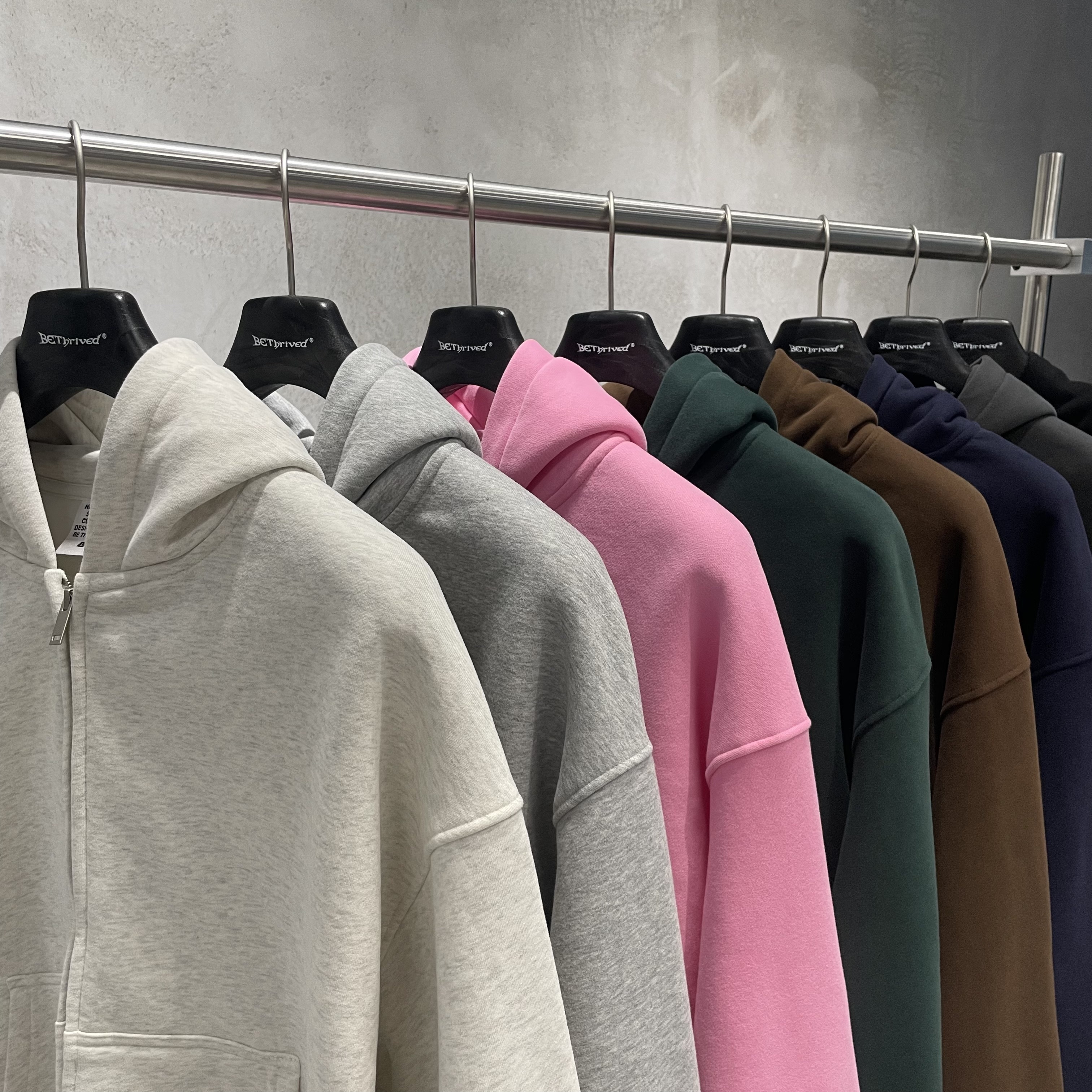Unisex Oversized Boxy Fit Stand Collar Blank Short Fleece-lined High Quality Zipper Double-headed Hoodie Autumn ODM Casual