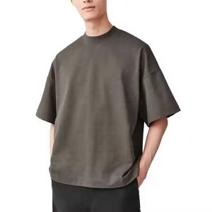 Men's 100% Cotton Plus Size T-Shirt Dtg Print Streetwear Graphic Tees Custom Oversized Blank T-Shirt with Solid Pattern Design