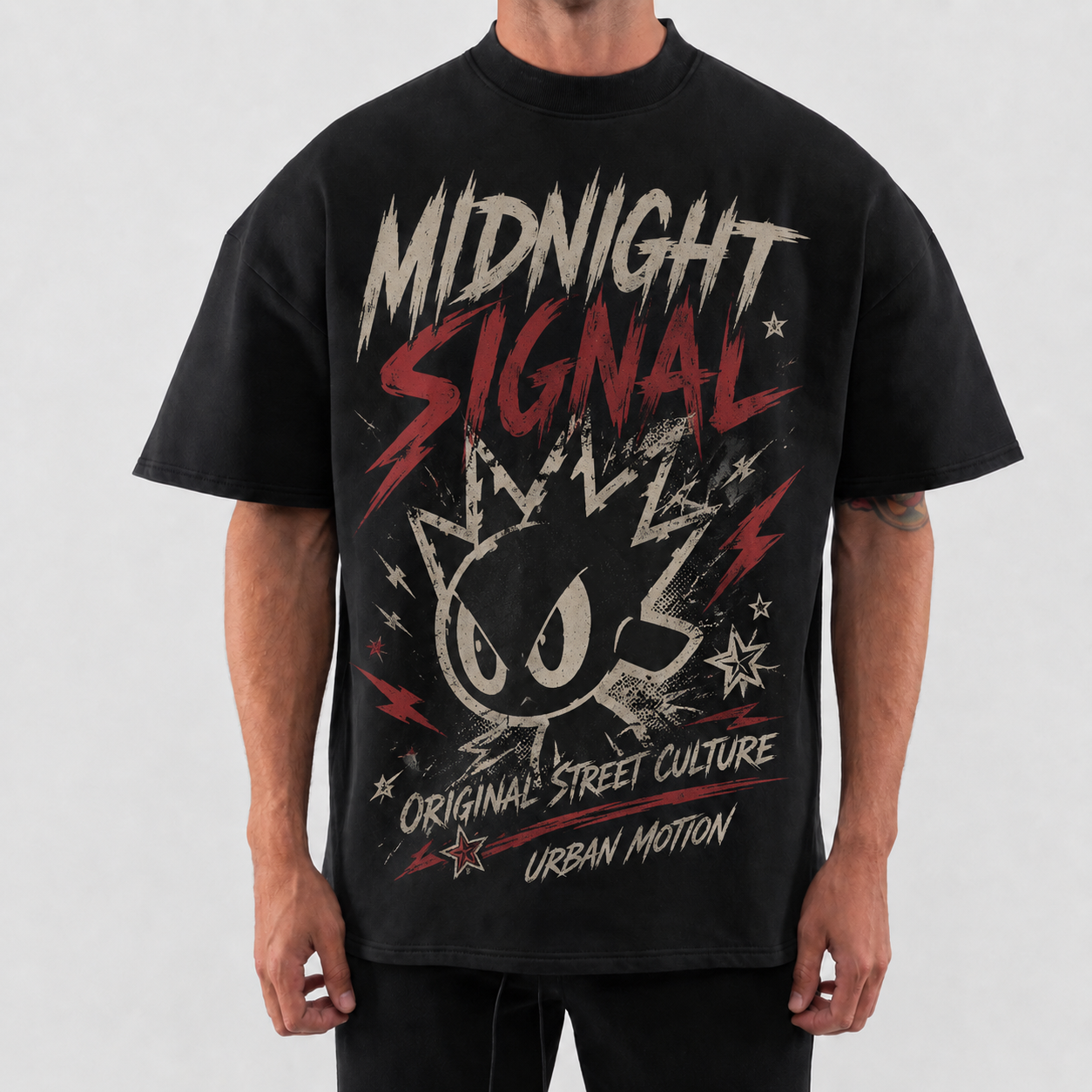OEM 300Gsm Heavyweight Cotton Drop Shoulder Boxy Oversized T-shirts Print Graphic Tee Designer Streetwear Custom Logo Men T Shir