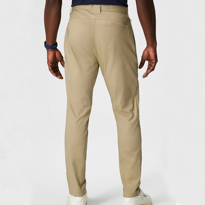 ZM-1399 High Waist Classic Fit Chino Pants Men Cotton Trousers Wrinkle Resistant Breathable Pants for Golf