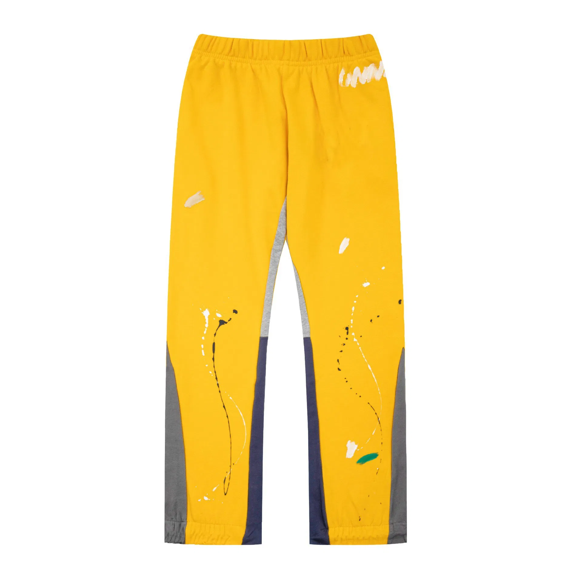 Premium Patchwork Galleries Waistband Men's Pants Trousers: High Quality Casual Flared Jogger Track Stacked Sweatpants