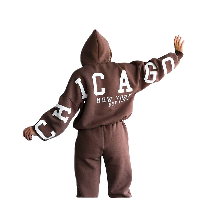 Custom Logo Hoodies and Sweat Pants Jogger Set Woman,women Tracksuit 2 Two Piece Set Sweatpants and Hoodie Set,women Hoodies