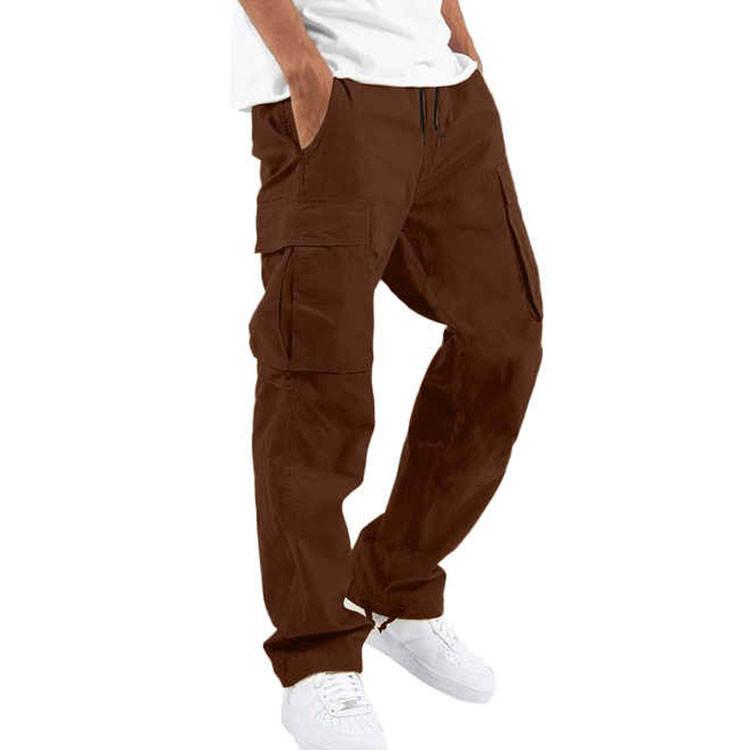 Men's Casual Cargo Joggers Lightweight Stretch Sweatpants for Hiking Workout Tactical Pants with Multi-Pockets Flat Front Style