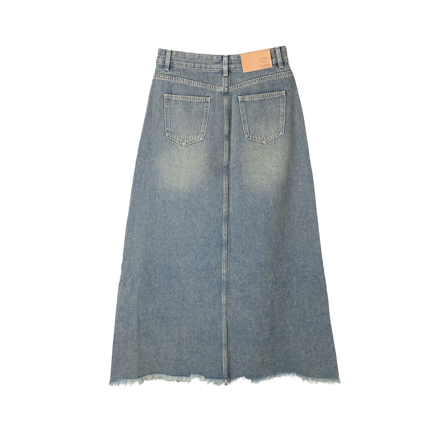 Denim Long Skirt for Women Retro Star Street Style with Pockets Plus Size Frayed Design Customizable &amp; Wholesale
