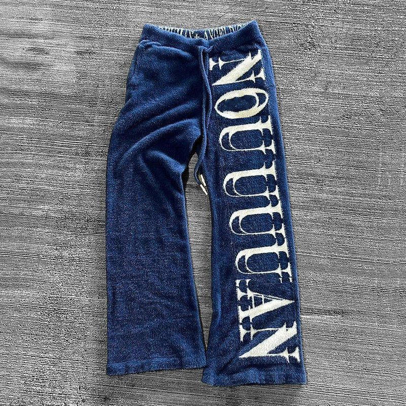 Kodo 2024 Custom Thermal Running Sporty Track Sweat Pants Mohair Stretch Corduroy Chino Men's High Street Crystal