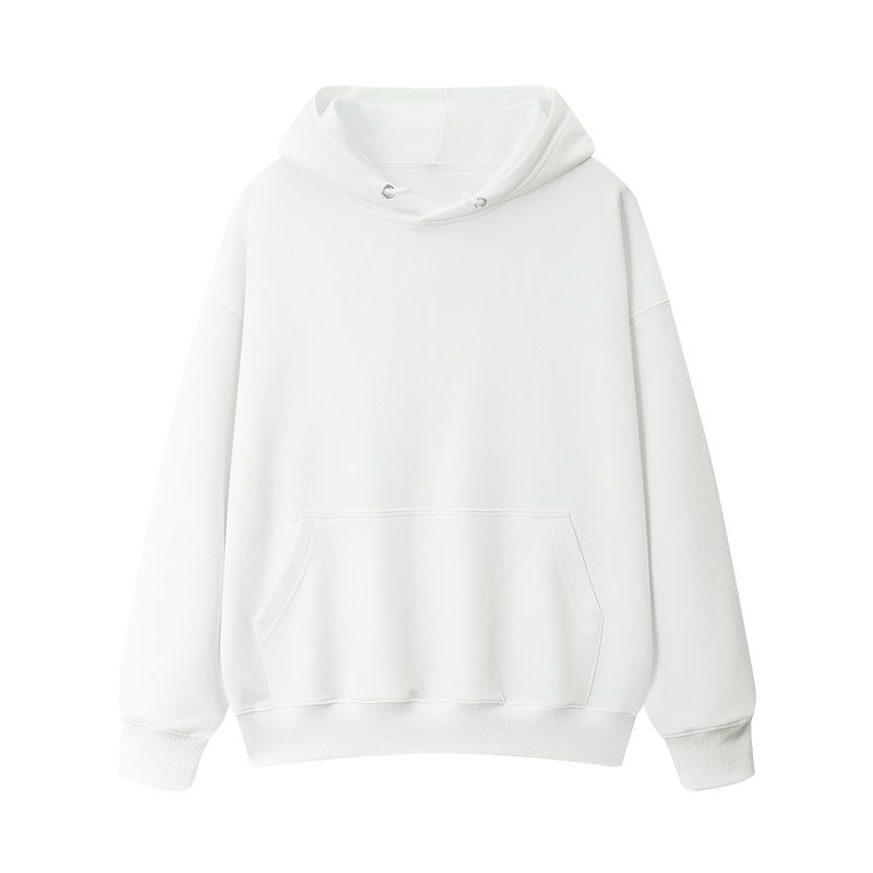 Premium Women's 320g Cotton Blend Terry Hoodie: Minimalist Solid Color Custom Sweatshirt For Spring And Autumn Comfort