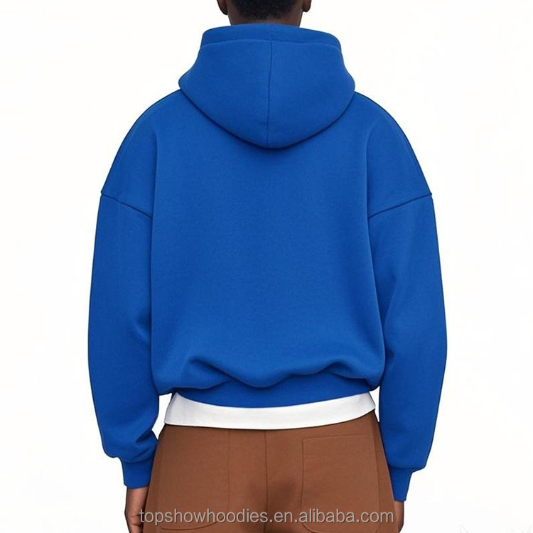 OEM Custom 100% Cotton Hoodie High Quality Heavyweight 400 420 450 500 600 Gsm Oversized Cropped Pullover Hoodie For Men