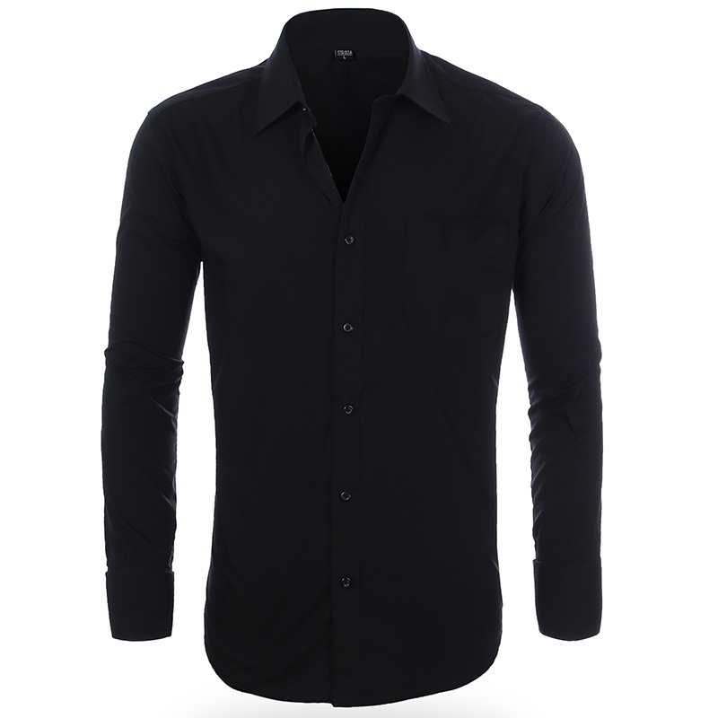Mens Easy Care Flannel Button-Down Casual Dress Shirt Long Sleeve High Collar Print Regular Fit for Office Summer Wholesale