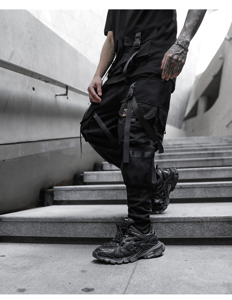 LAYENNE Workwear Jogging Hiphop Style Big Pocket Cargo Pants Men Wholesale Tapered Cargo Pants Men Streetwear
