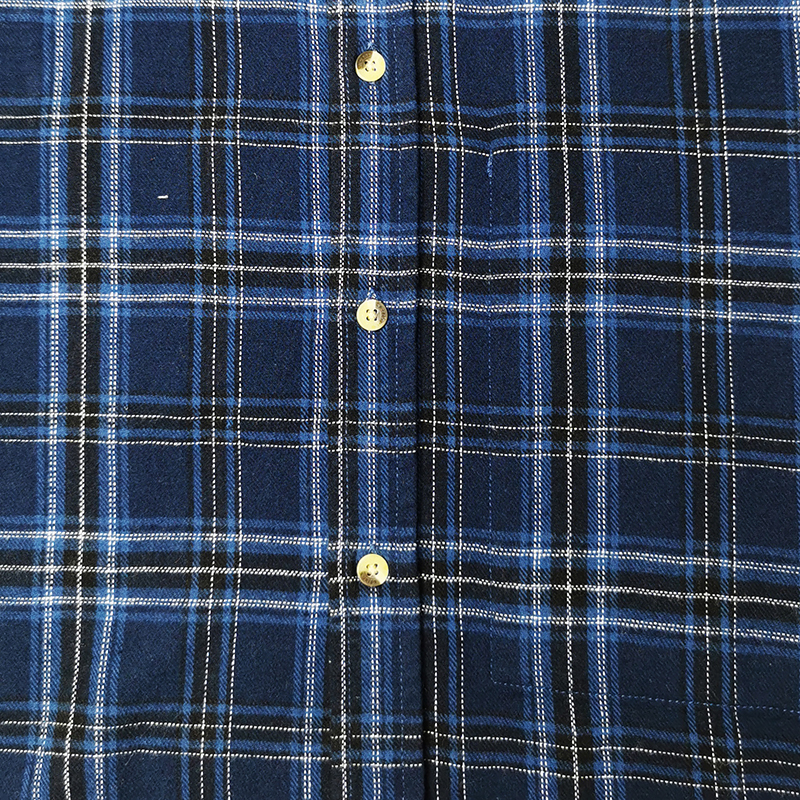 Factory Directly Provide Men Support Custom Two Pocket Plaid Flannel Shirt