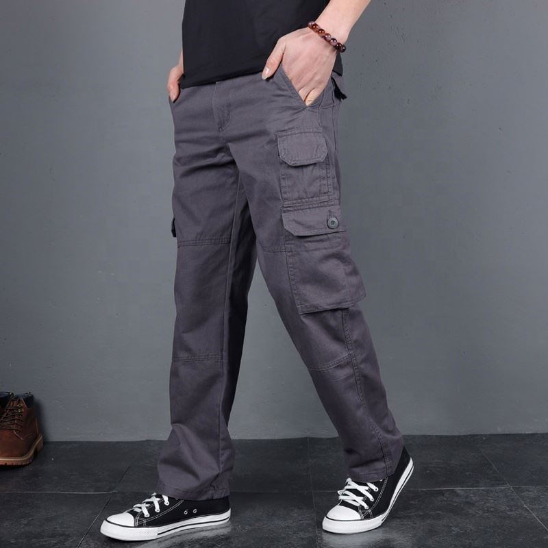 Men's Cargo Pants Mens Casual Multi Pockets Large Size Pants Men Outwear Straight Winter Pants Trousers
