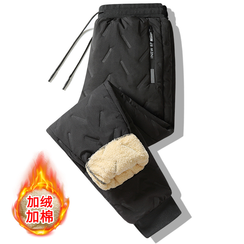 Winter Windproof Waterproof Corduroy Polyester Casual Pants Regular Fit
