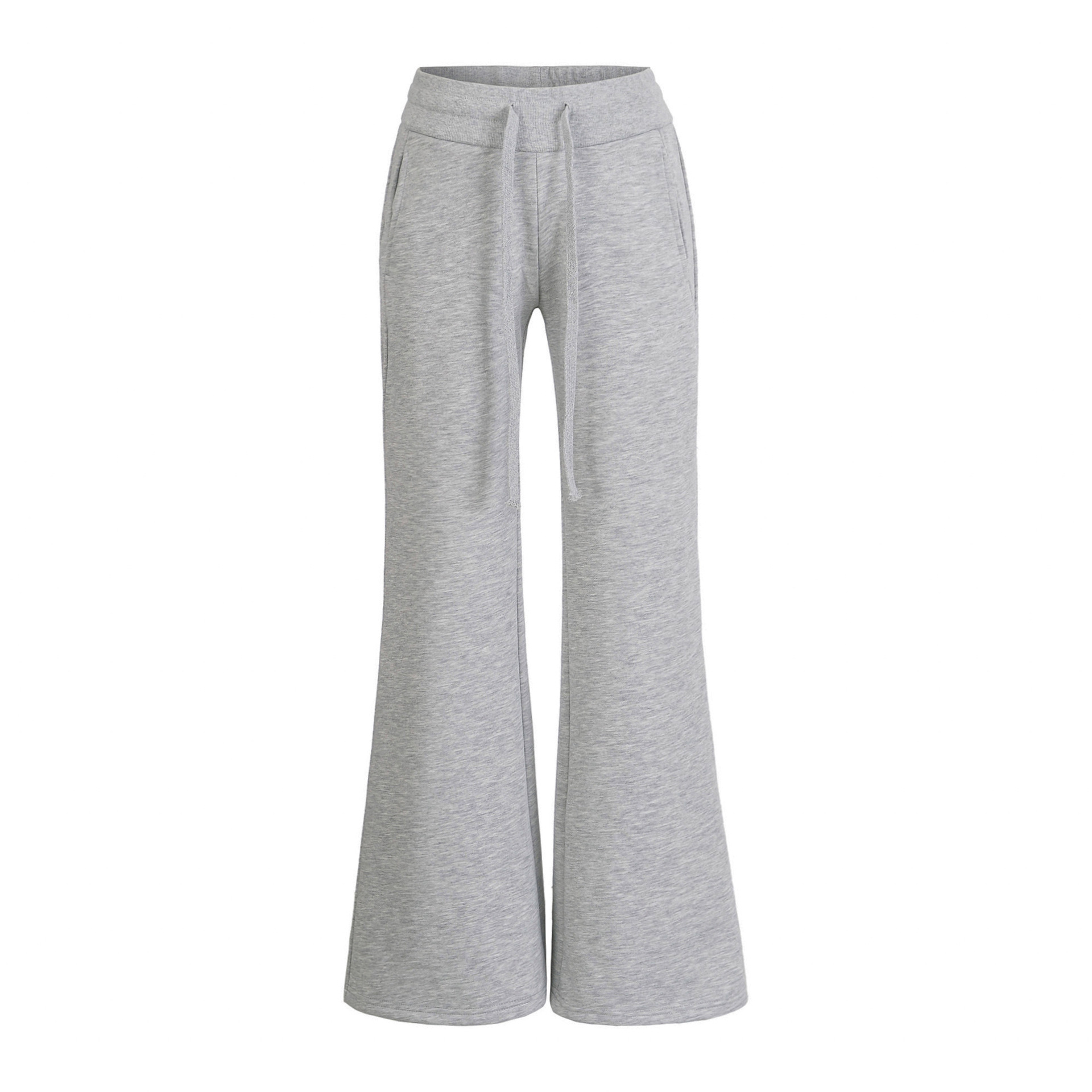 Women's Corduroy-Lined Low Waist Boot Cut Pants-Elastic Waist Loose Casual Lounge Sweatpants for Autumn Winter