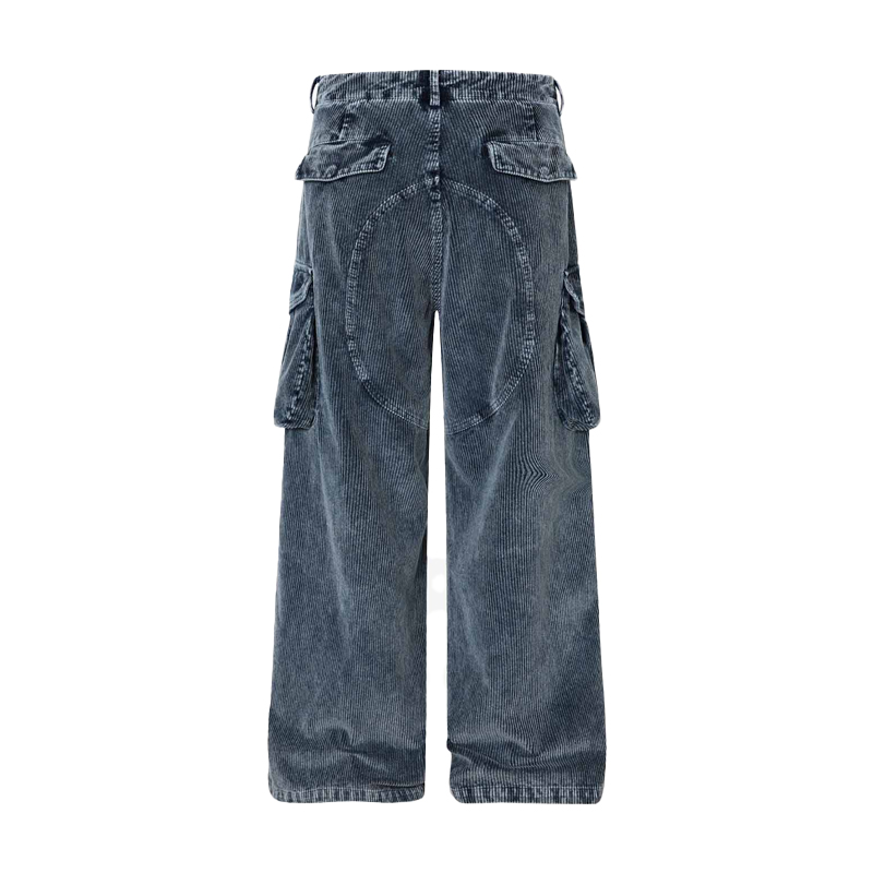 Calorie Sportswear Wholesale Custom Casual Sports Regular Fit 100% Cotton Corduroy Acid Wash Breathable Men's Jogger Pants