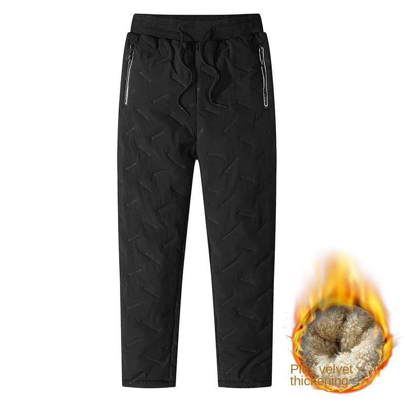 Winter Windproof Waterproof Corduroy Polyester Casual Pants Regular Fit