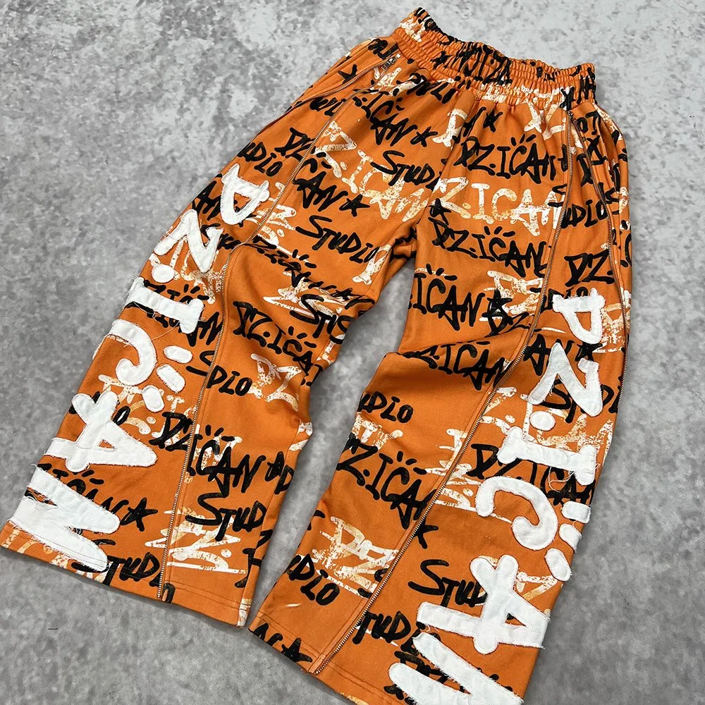 Rackpants 100% Cotton Street Fashion Baggy Track Pants Sweat Pants Men Jogger Pants Sweatpant