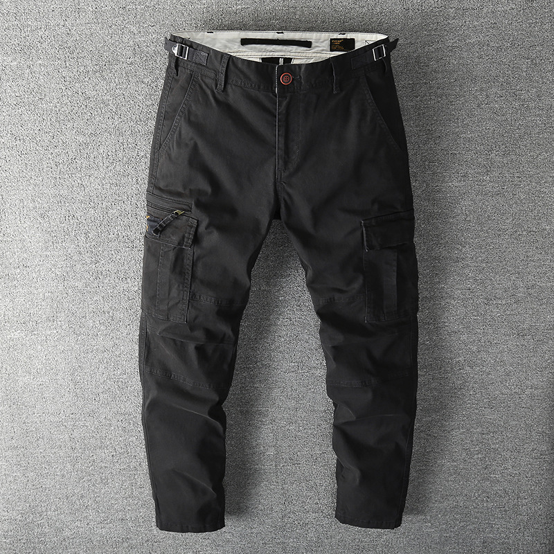 Wholesale Men's Baggy Cargo Pants Designs Mens Cargo Pants Big Pocket Cotton Pants Men