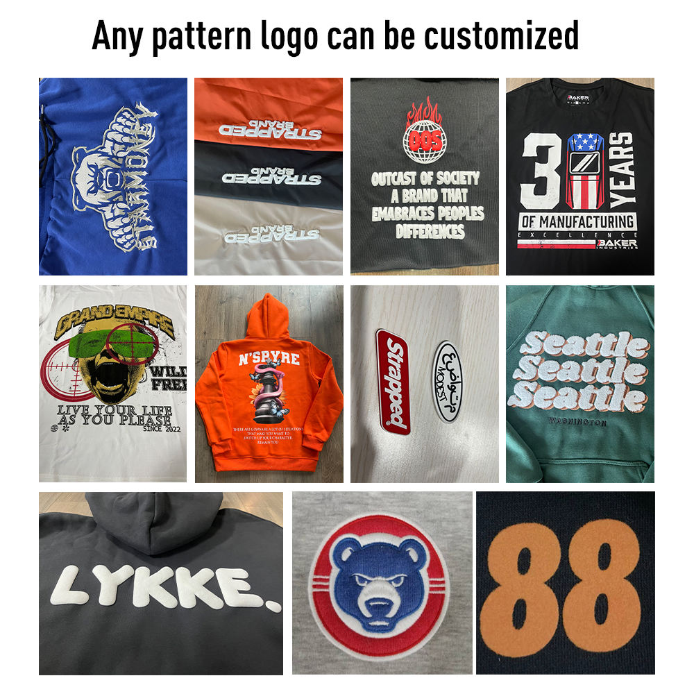 High Quality 500g No Strings Blank Fleece Drop Shoulder Hoodies Men Cotton Pullover Wholesale Custom Printing Embroidery Hoodies