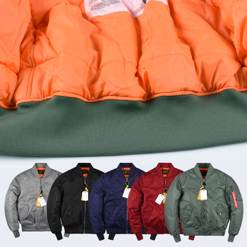 Winter Thick Cotton Oversized Baseball Jackets Pilot Jacket Men'S Embroidery Custom Bomber Jackets