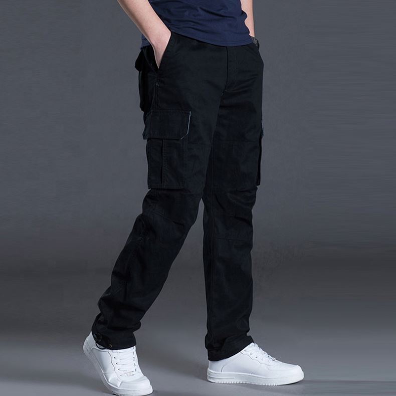 Men's Cargo Pants Mens Casual Multi Pockets Large Size Pants Men Outwear Straight Winter Pants Trousers