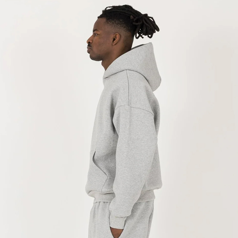 Custom High Quality Cotton Heavyweight Puff Printing Embossed Luxury Oversized Drop Shoulders Boxy Pullover Hoodies for Men