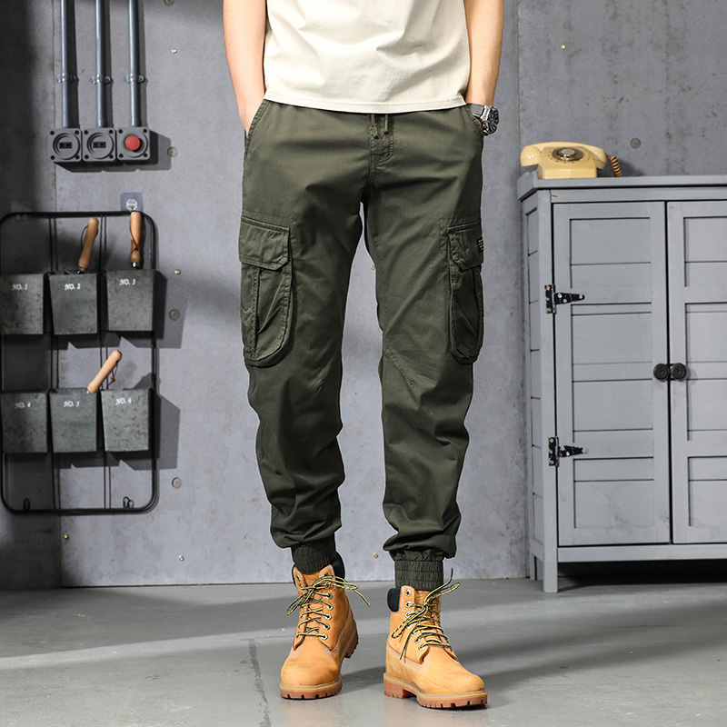 Cargo Pants Men Fashion 2023 Summer Black Fitness Tactical Trousers Streetwear Sweatpants Joggers Men Pants