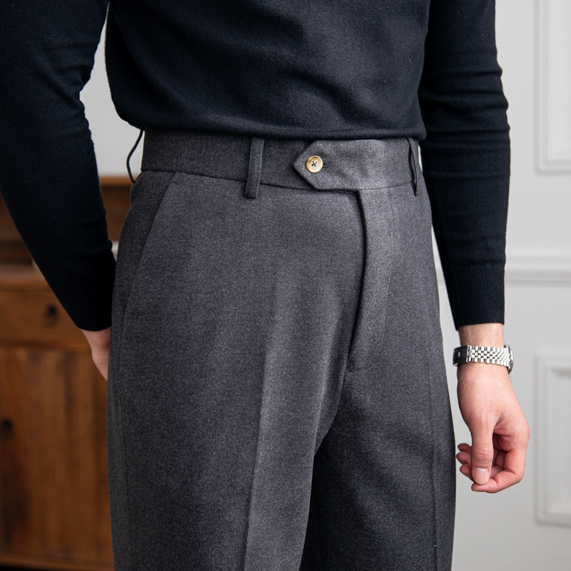Men's Slim Customized High-waisted Gentleman Elegant and Comfortable Tapered Men's Chinos Pant