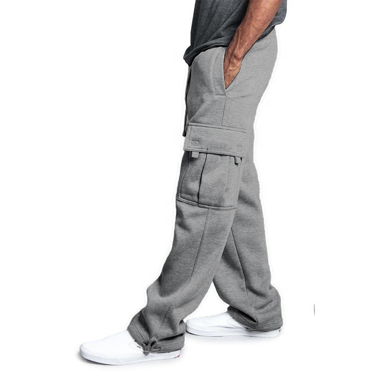China Fashion Casual Mid Breathable Chinos Pants Custom Brand Drawstrings Grey Tactical Cargo Joggers Men Relaxed Fit Trousers