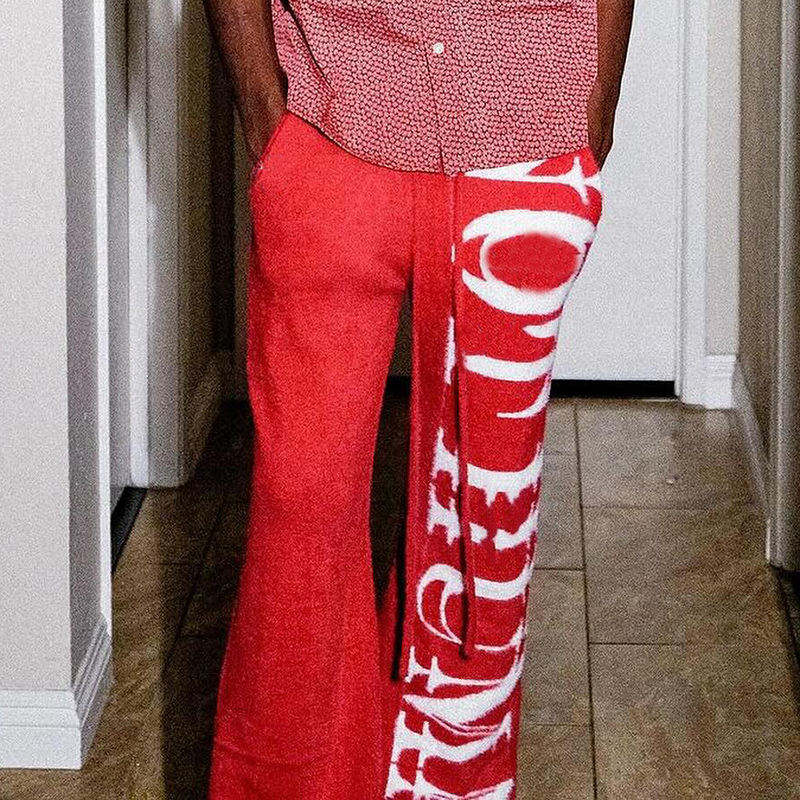 Kodo 2024 Custom Thermal Running Sporty Track Sweat Pants Mohair Stretch Corduroy Chino Men's High Street Crystal