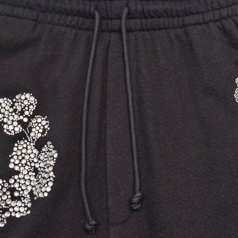 Denim Tears Men Washed Black Relaxed Casual Shorts in Trendy Street Fit