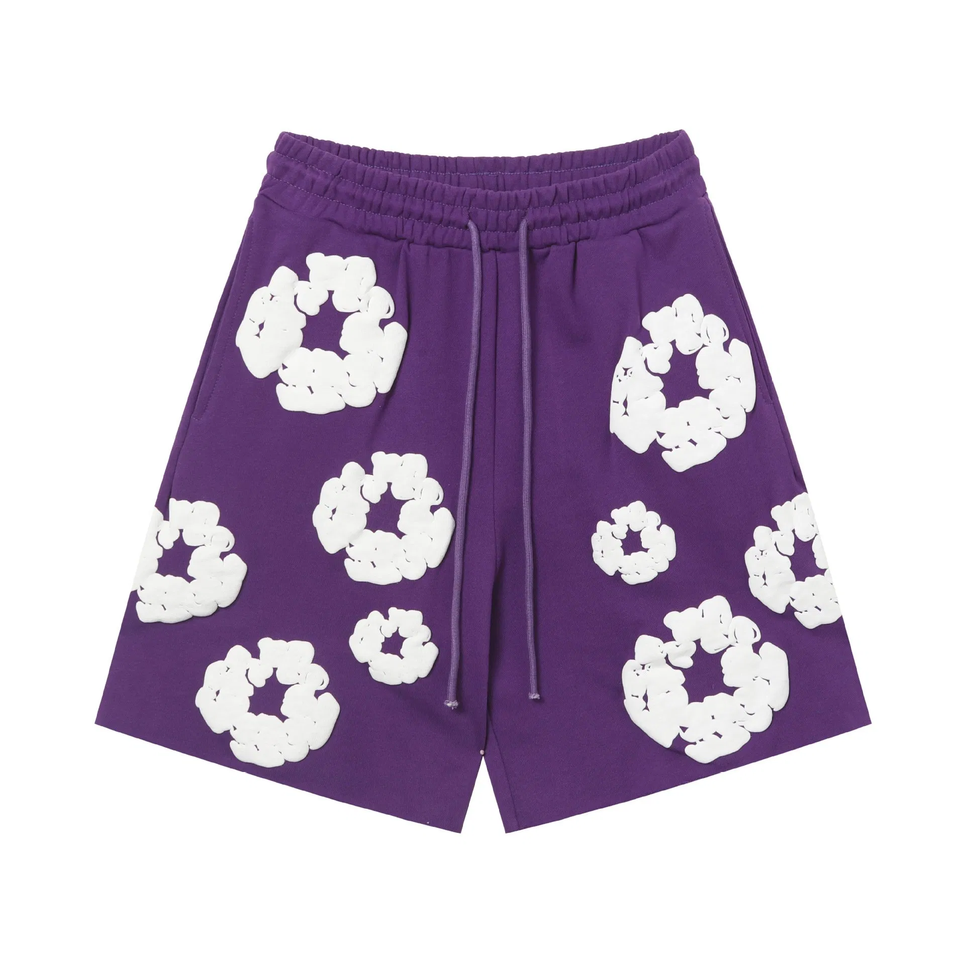 Denim Tears Teal Base White Wreath Print Heavyweight Sweat Shorts