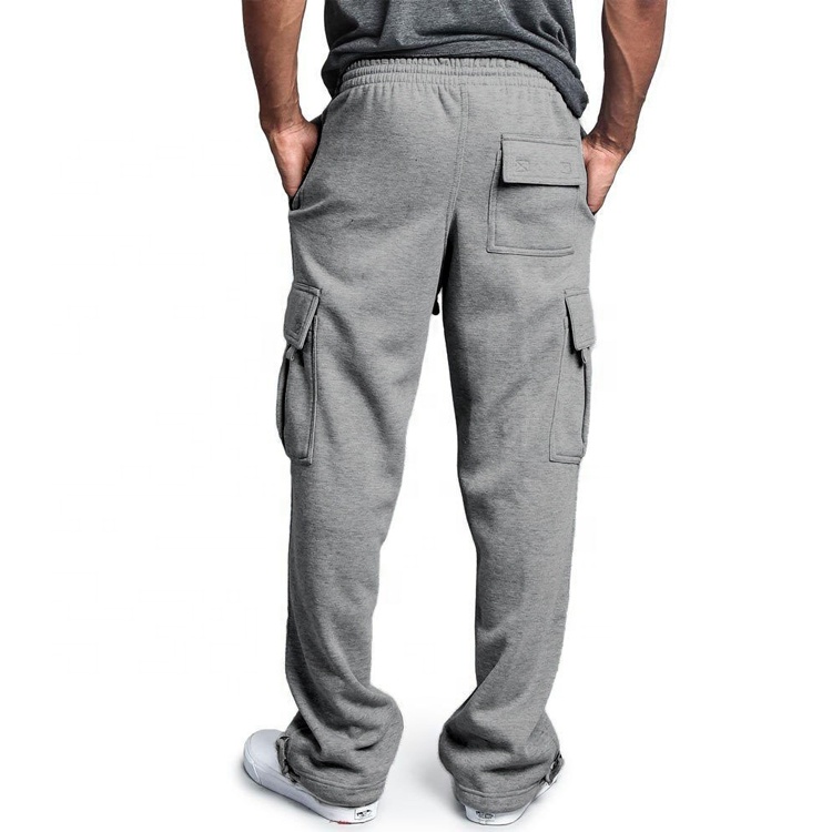 China Fashion Casual Mid Breathable Chinos Pants Custom Brand Drawstrings Grey Tactical Cargo Joggers Men Relaxed Fit Trousers