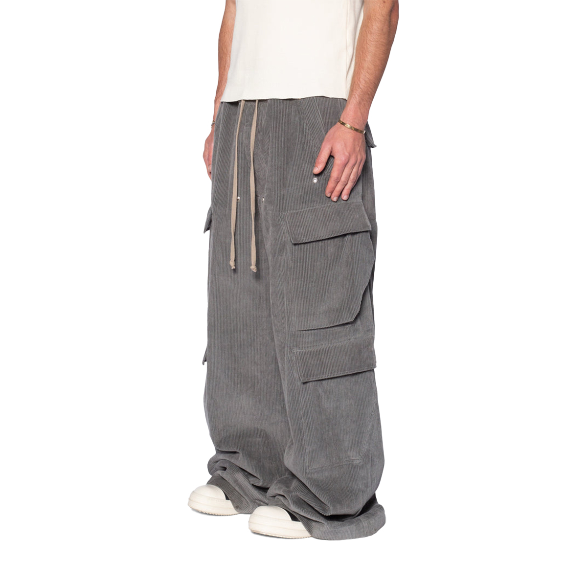 XUCHANG High Quality Grey Custom Color Heavyweight Chenille Vintage Trousers Breathable Corduroy Cargo Pants for Men